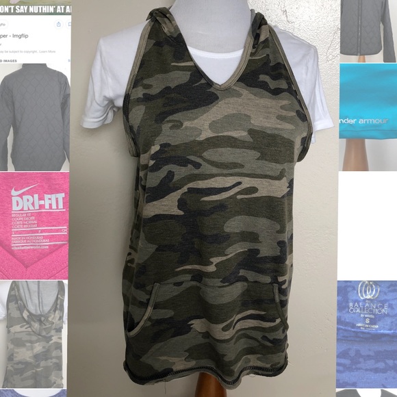 lazy sundays Tops - NWT camo  hooded tank